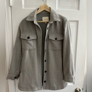 Xs grey shacket by thread & supply